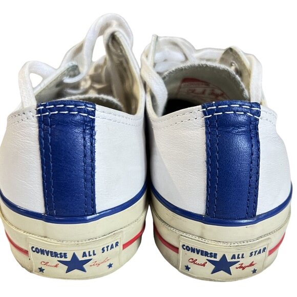 Converse Unisex Vintage Leather White/Blue Size W7 M5 - Picture 10 of 16